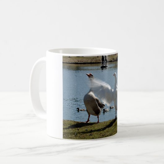 Wütende Gans-Tasse Kaffeetasse (Vorderseite Links)
