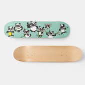 wütende Gesicht Pandas Skateboard (Horizontal)