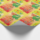 Wütende grüne Papageien-Sprichwortschlechtwörter Geschenkpapier (Ecke)