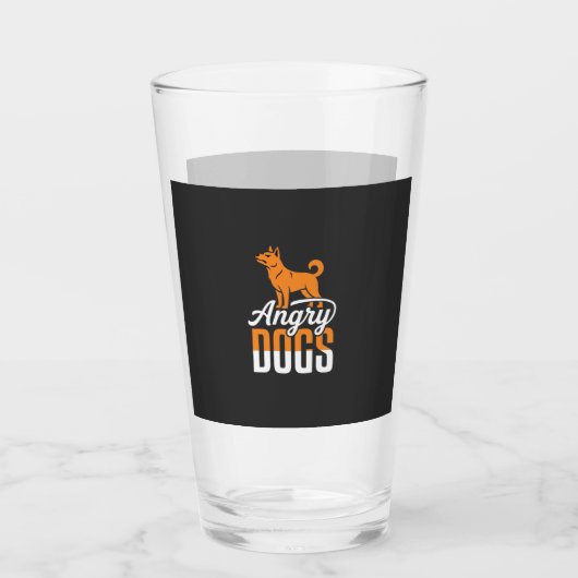 Wütende Hunde Vektormaske Glas (Vorderseite)
