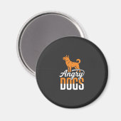 Wütende Hunde Vektormaske Magnet (Vorderseite/Rückseite)