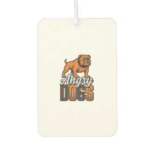 Wütende Hunde Vintage Bulldogge Typografie Design_ Autolufterfrischer