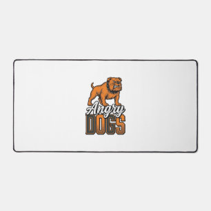 Wütende Hunde Vintage Bulldogge Typografie Design_ Schreibtischunterlage