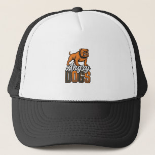 Wütende Hunde Vintage Bulldogge Typografie Design_ Truckerkappe