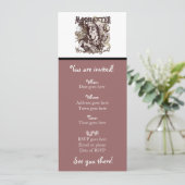 Wütende Hutmacher Carnivale Art Einladung (Stehend Vorderseite)