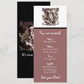 Wütende Hutmacher Carnivale Art Einladung (Vorne/Hinten)