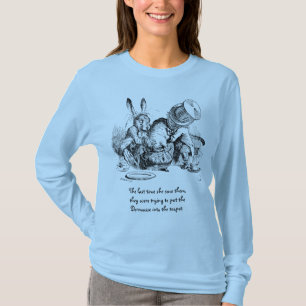 Wütende Hutmacher-, Dormouse-und März-Hasen T-Shirt