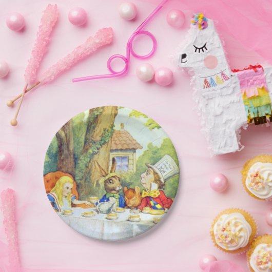 Wütende Hutmacher-Tee-Party-Farbe Pappteller (Party)