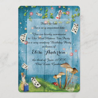 Wütende Hutmacher-Tee-Party-Geburtstags-Party Einladung