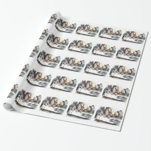 Wütende Hutmacher-Tee-Party-Pastelle mit Ziegeln Geschenkpapier