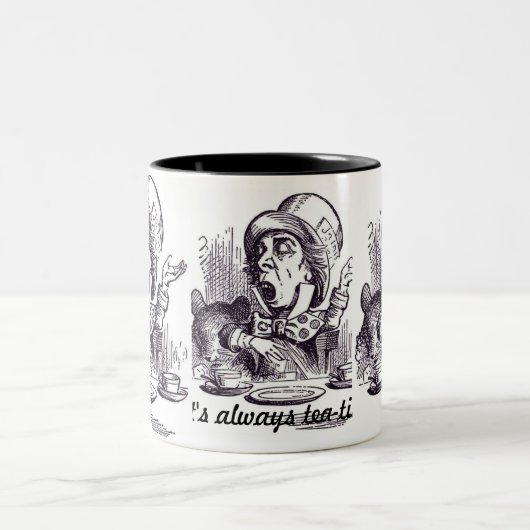 Wütende Hutmacher-Tee-Schale Zweifarbige Tasse (Mittel)