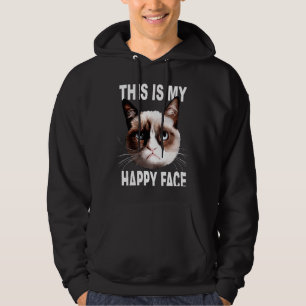 Wütende Katze Das ist mein glückliches Gesicht Sar Hoodie