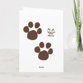 Wütende Katze Karte (Rückseite)