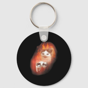 Wütende Katze Meme Lustige Verrückte Katze Kätzche Schlüsselanhänger