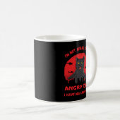 Wütende Katze. Schöne Katze. Funny Cat Kaffeetasse (VorderseiteRechts)