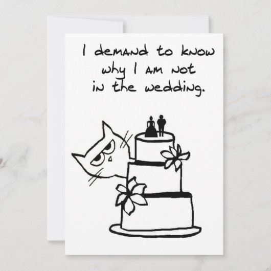 Wütende Katze will Teil der Hochzeit sein (Vorderseite)
