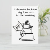 Wütende Katze will Teil der Hochzeit sein (Stehend Vorderseite)