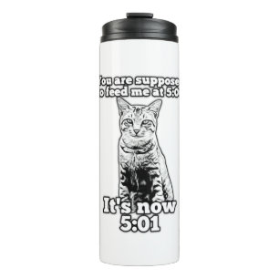 Wütende Katzen-Meme für Katzenbesitzer und Kitten- Thermosbecher