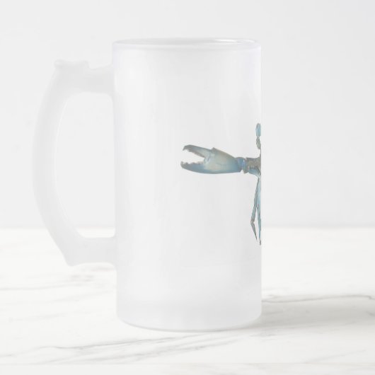 "Wütende Krabben-" mattierte Tasse (Links)