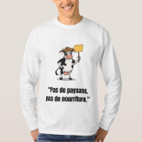 Wütende Kuh beim Protest – Cartoon-T-Shirt