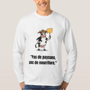 Wütende Kuh beim Protest – Cartoon-T-Shirt T-Shirt