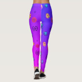wütende Liebe Dinosaurier Emoji Leggings (Rückseite)
