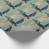 Wütende Mannära-Regenschirmmänner Geschenkpapier (Ecke)