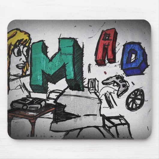 WÜTENDE Mausunterlage Mousepad (Vorne)