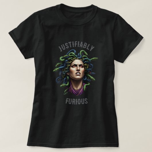 Wütende Medusa T-Shirt (Design vorne)