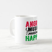 Wütende Musik macht mich glücklich Kaffeetasse (Vorderseite Links)