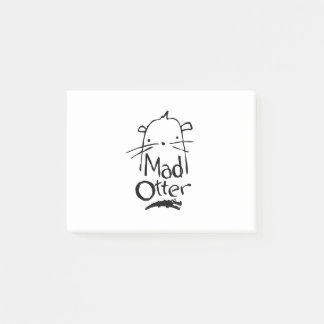 Wütende Otter-Logo-Dunkelheit Post-it Klebezettel