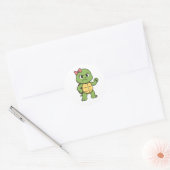 Wütende Schildkröte Runder Aufkleber (Umschlag)