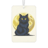 Wütende schwarze Katze Autolufterfrischer (Rückseite)