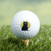 Wütende schwarze Katze Golfball (Insitu T-Shirt)