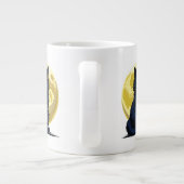 Wütende schwarze Katze Jumbo-Tasse (Rückseite)