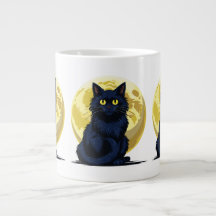 Wütende schwarze Katze