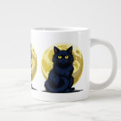 Wütende schwarze Katze Jumbo-Tasse (Rechts)