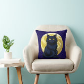 Wütende schwarze Katze Kissen (Stuhl )
