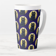 Wütende schwarze Katze
