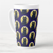 Wütende schwarze Katze Milchtasse (Linke Ecke)
