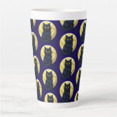 Wütende schwarze Katze Milchtasse (Vorderseite)