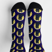 Wütende schwarze Katze Socken (Oben)