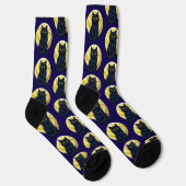 Wütende schwarze Katze Socken (Rechts)
