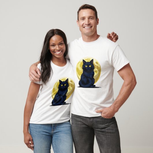 Wütende schwarze Katze T-Shirt (Unisex)