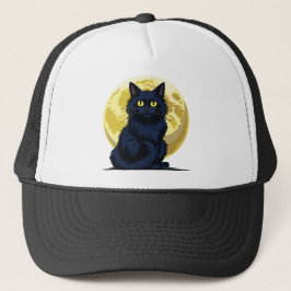 Wütende schwarze Katze Truckerkappe