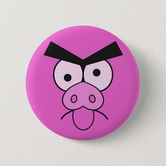 Wütende Schweinknöpfe Button (Vorderseite)