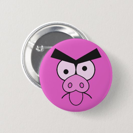 Wütende Schweinknöpfe Button (Vorne & Hinten)