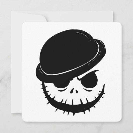Wütende Skelett-Knochenparty Halloween-Einladung Feiertagskarte (Vorderseite)