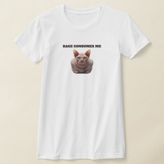Wütende Sphynx-Katze T-Shirt (Ablage )