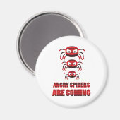 Wütende Spinnen kommen T - Shirt Magnet (Vorderseite/Rückseite)